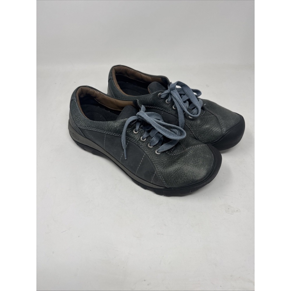 Keen Women's Presidio Blue Casual Leather Sneaker Hiking Shoe, 9.5